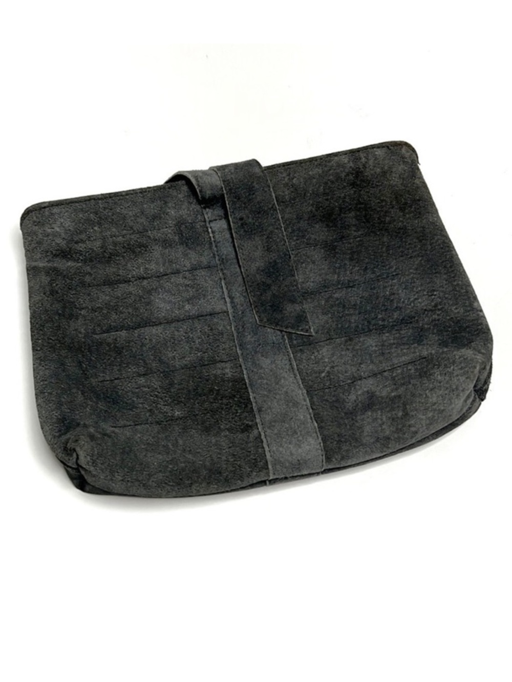 Brownstone Studio New York Vintage Gray Suede clutch bag